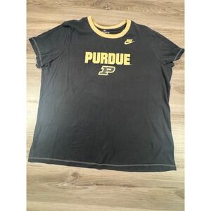 Nike Purdue Boilermakers Dri-FIT Graphic T-Shirt Black Gold Womens 2XL